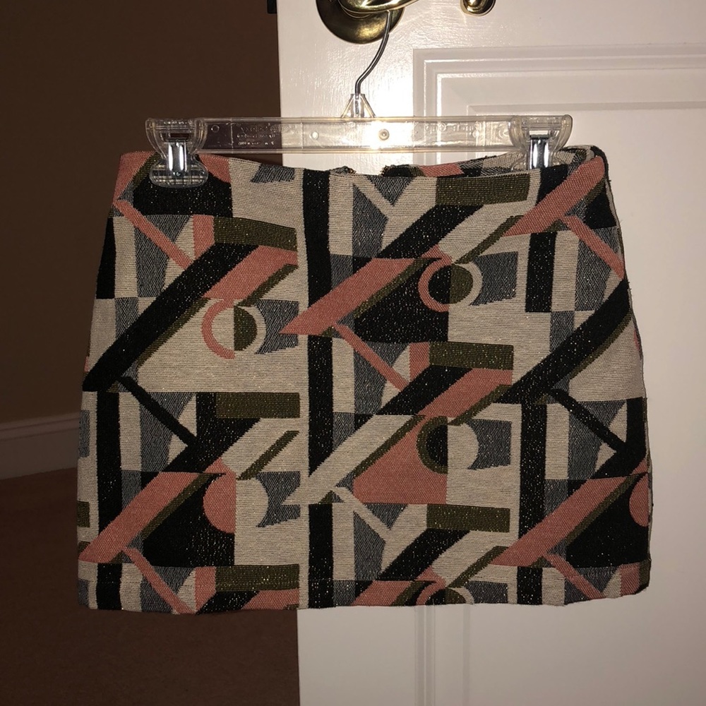 Topshop Retro Pattern Miniskirt